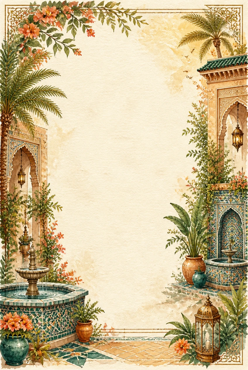 Tropical Villa Garden and Stone Fountain Border Page 18