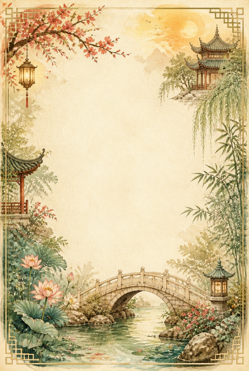 Autumn Garden Bridge and Golden Foliage Border Page 27