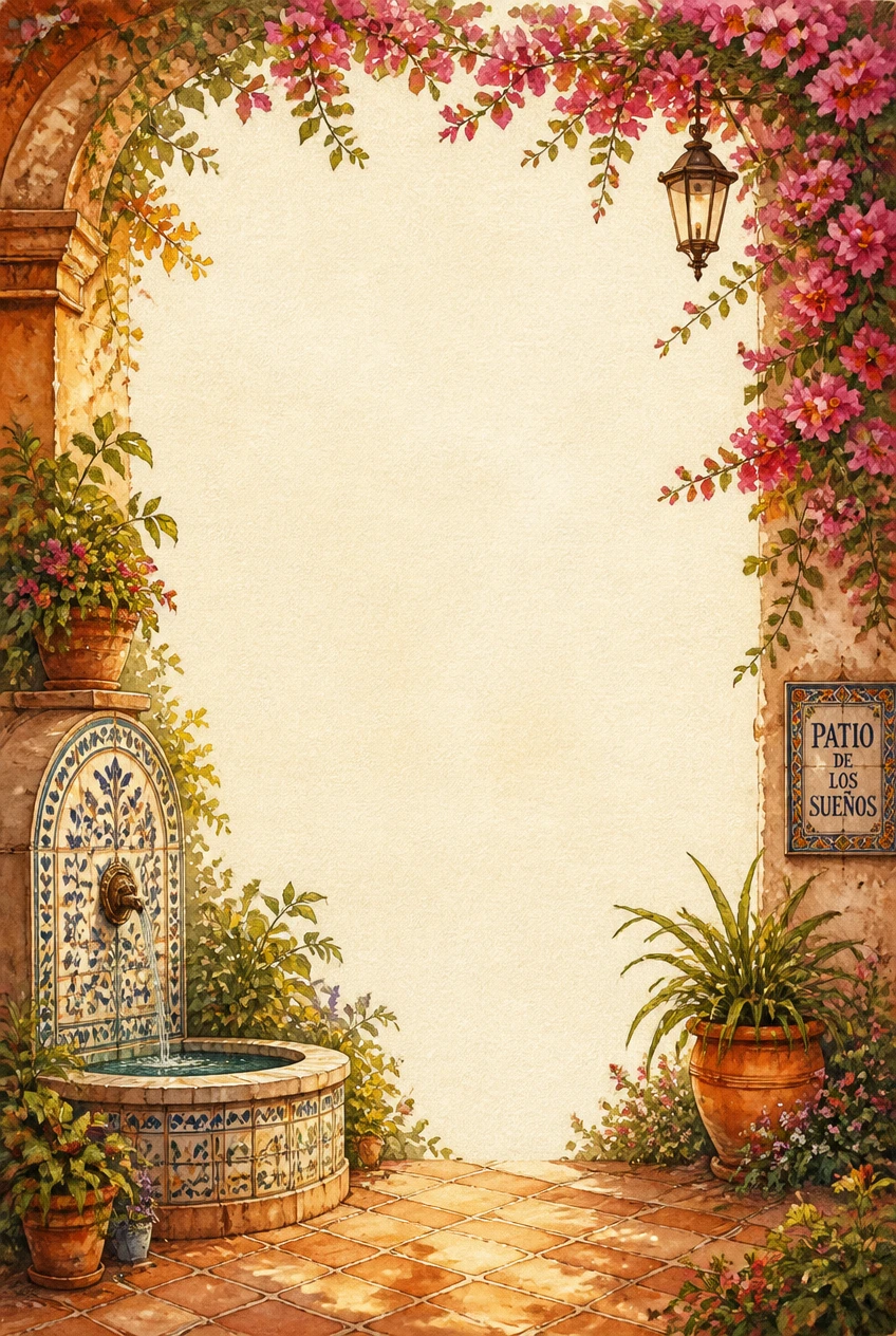 Moroccan Fountain Courtyard and Terracotta Garden Border Page 30