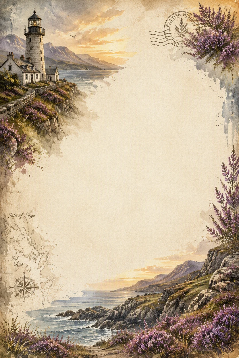 Cliffside Lighthouse and Coastal Map Border Page 09