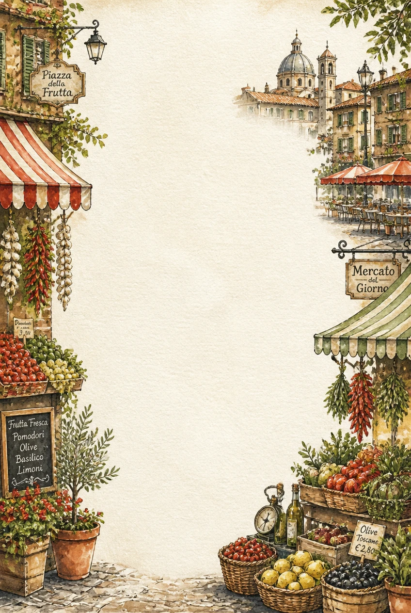 Italian Piazza Farmers Market and Fresh Produce Border Page 19