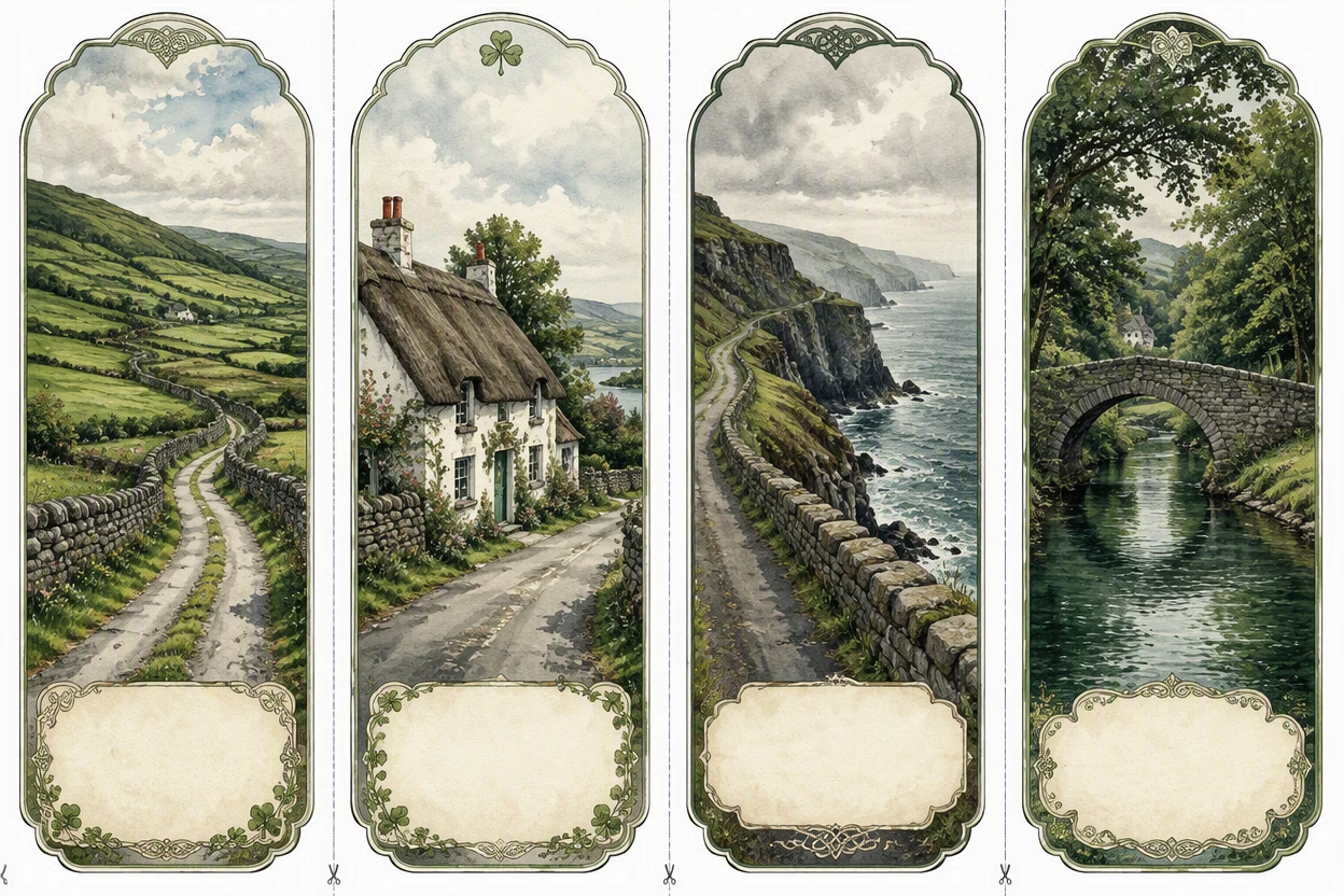 Irish Countryside & Emerald Coast Road Bookmarks