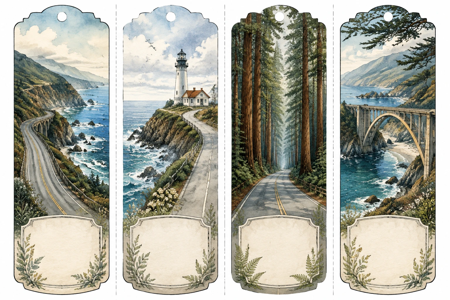 Pacific Coast Highway & Big Sur Coastal Road Bookmarks