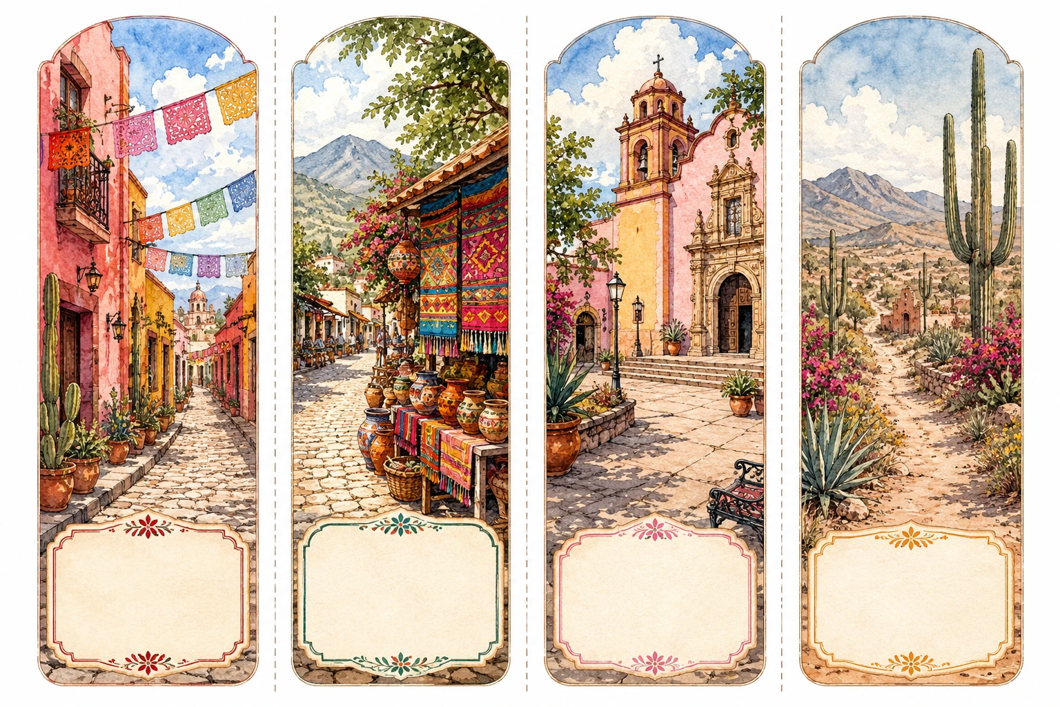 Colonial Mexico & Oaxaca Village Street Bookmarks