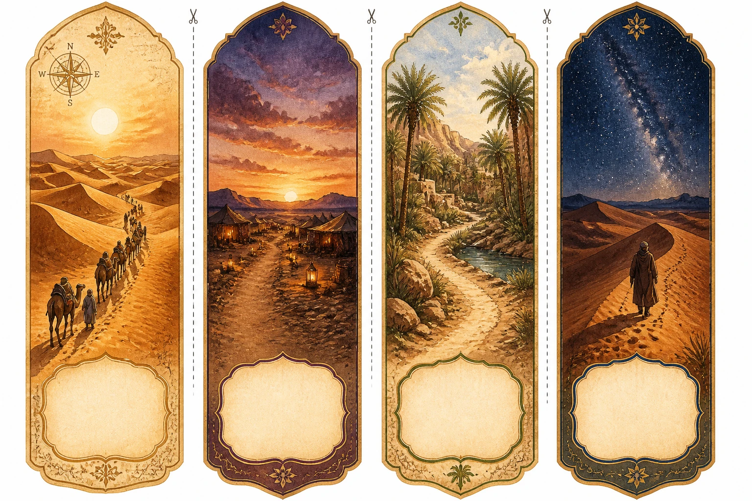 Desert Night & Sunset Highway Road Bookmarks