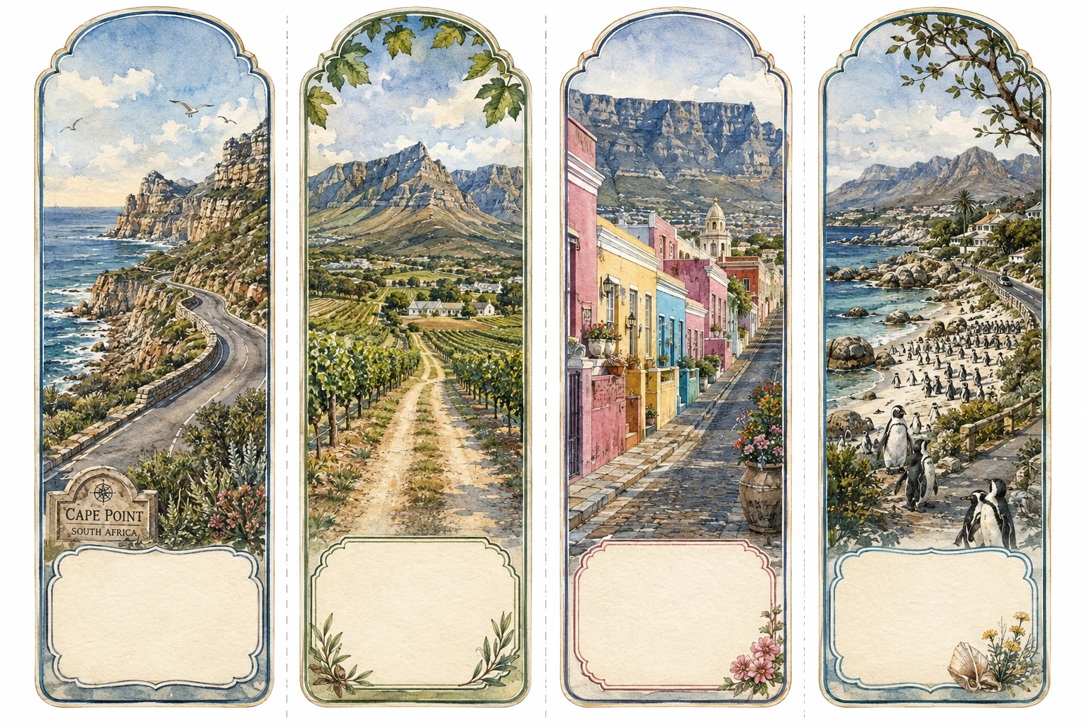 Cape Town & South African Coastal Road Bookmarks