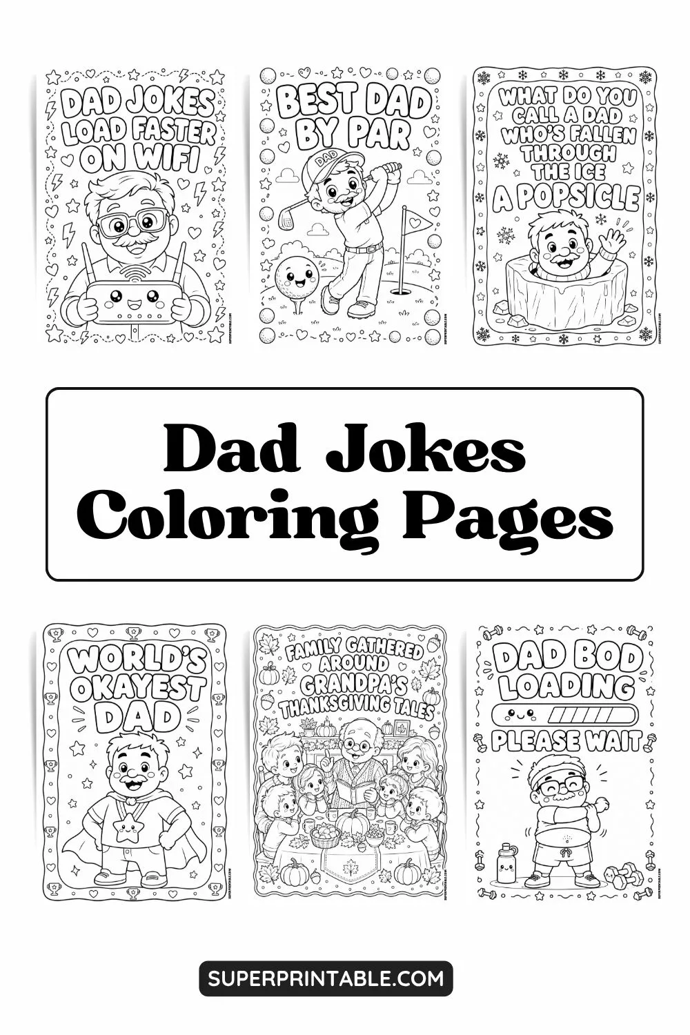 10+ Dad Jokes Coloring Pages Pinterest Image