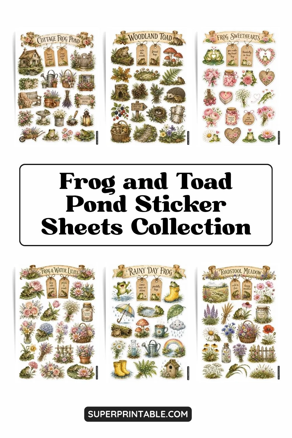 10+ Frog and Toad Pond Sticker Sheets Collection Pinterest Image