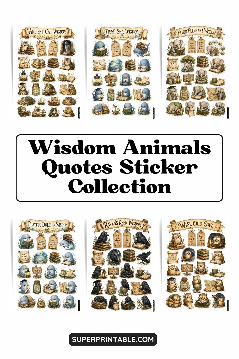 10+ Wisdom Animals Quotes Sticker Collection Pinterest Image