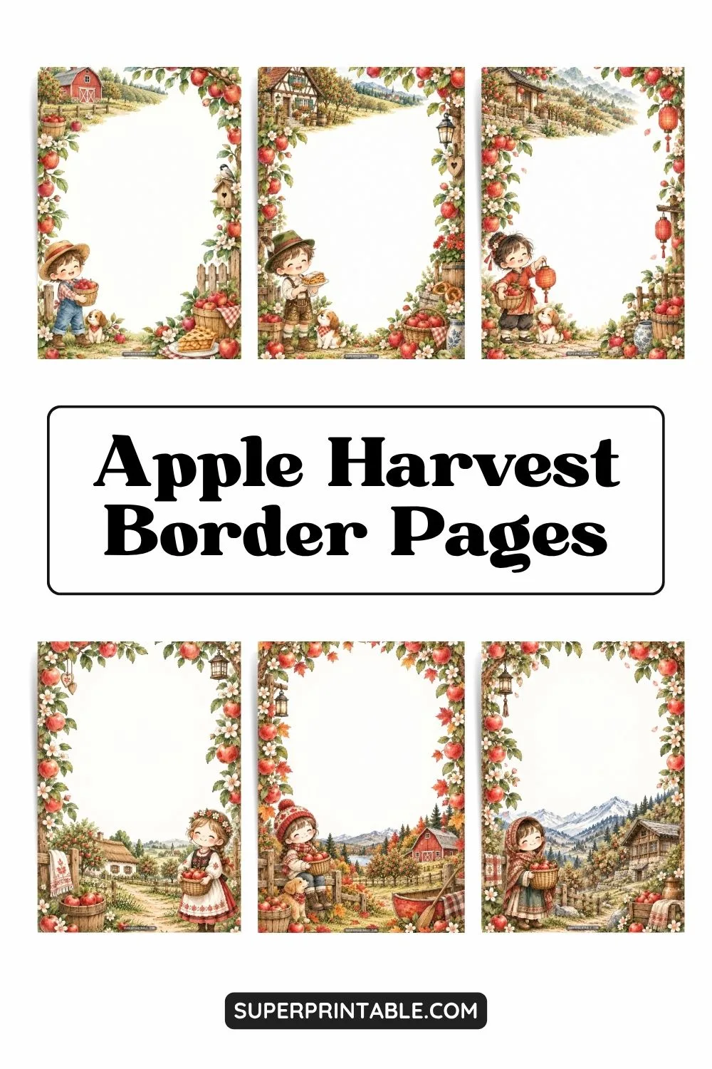 12+ Apple Harvest Border Pages Pinterest Image