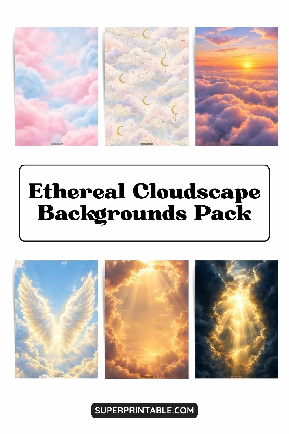 12+ Ethereal Cloudscape Backgrounds Pinterest Image