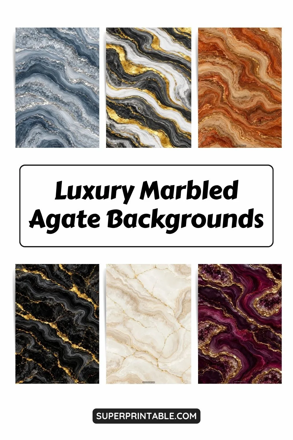 12+ Luxury Marbled Agate Backgrounds Pinterest Image