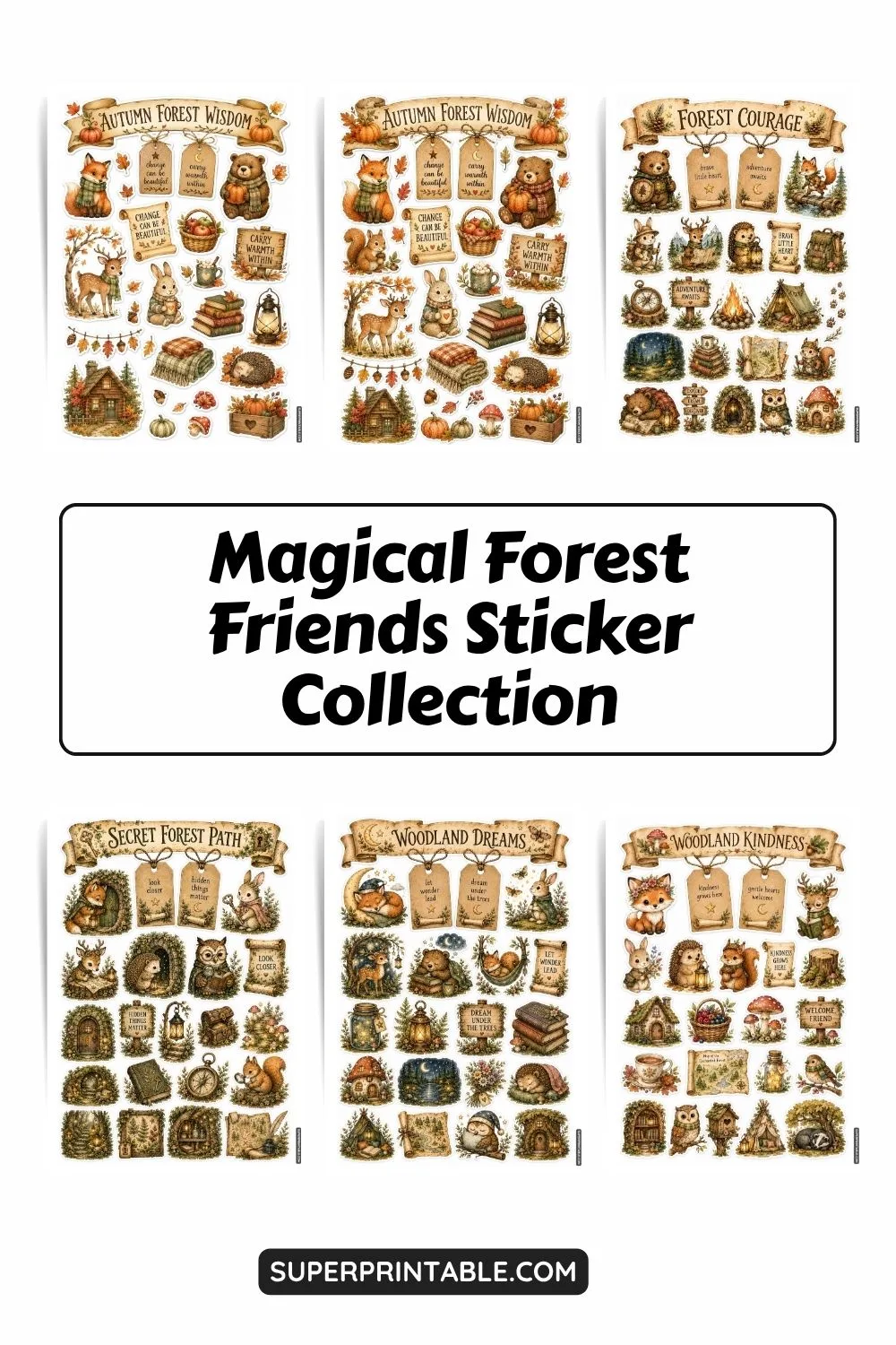 12+ Magical Forest Friends Sticker Collection Pinterest Image