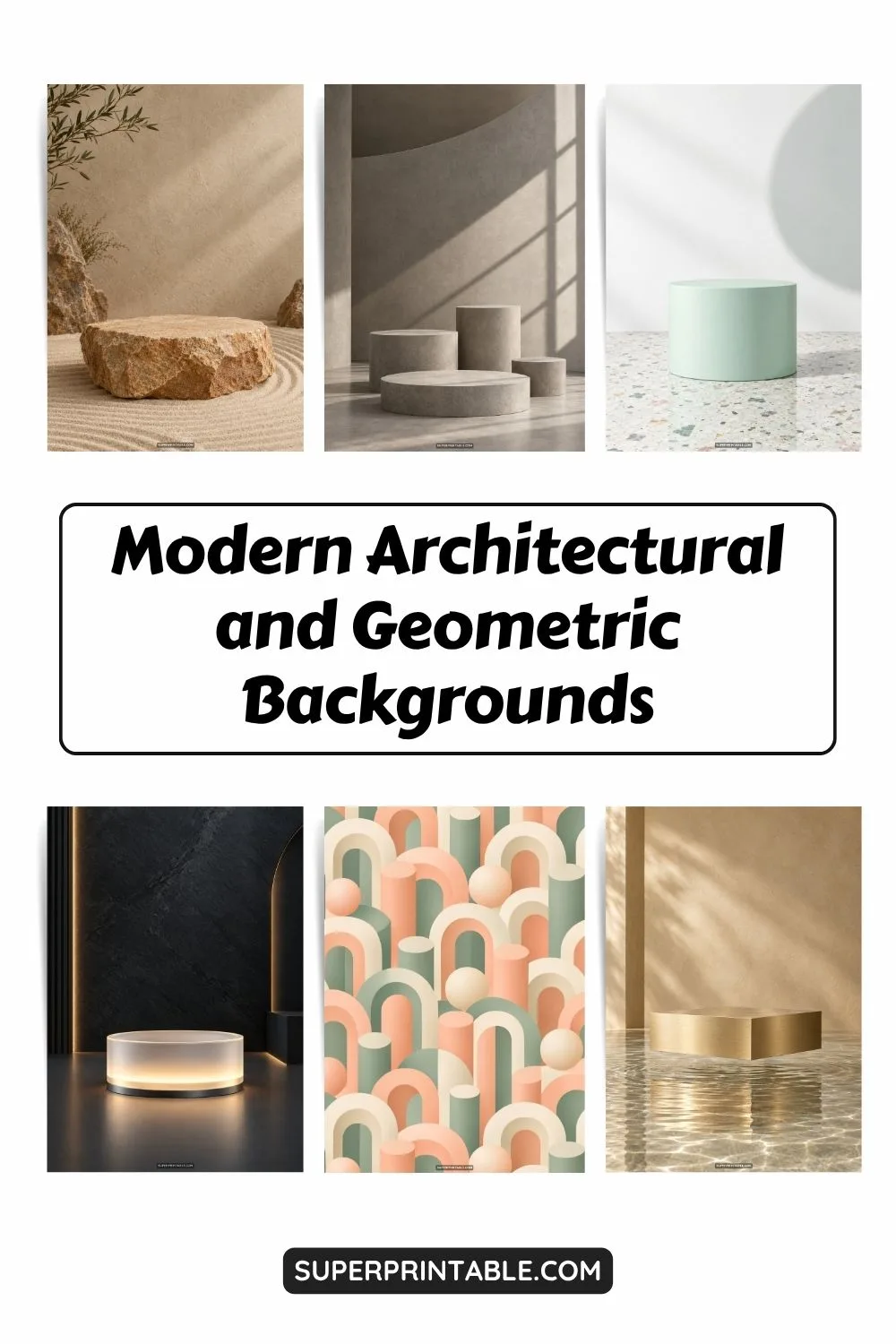 12+ Modern Architectural and Geometric Backgrounds Pinterest Image