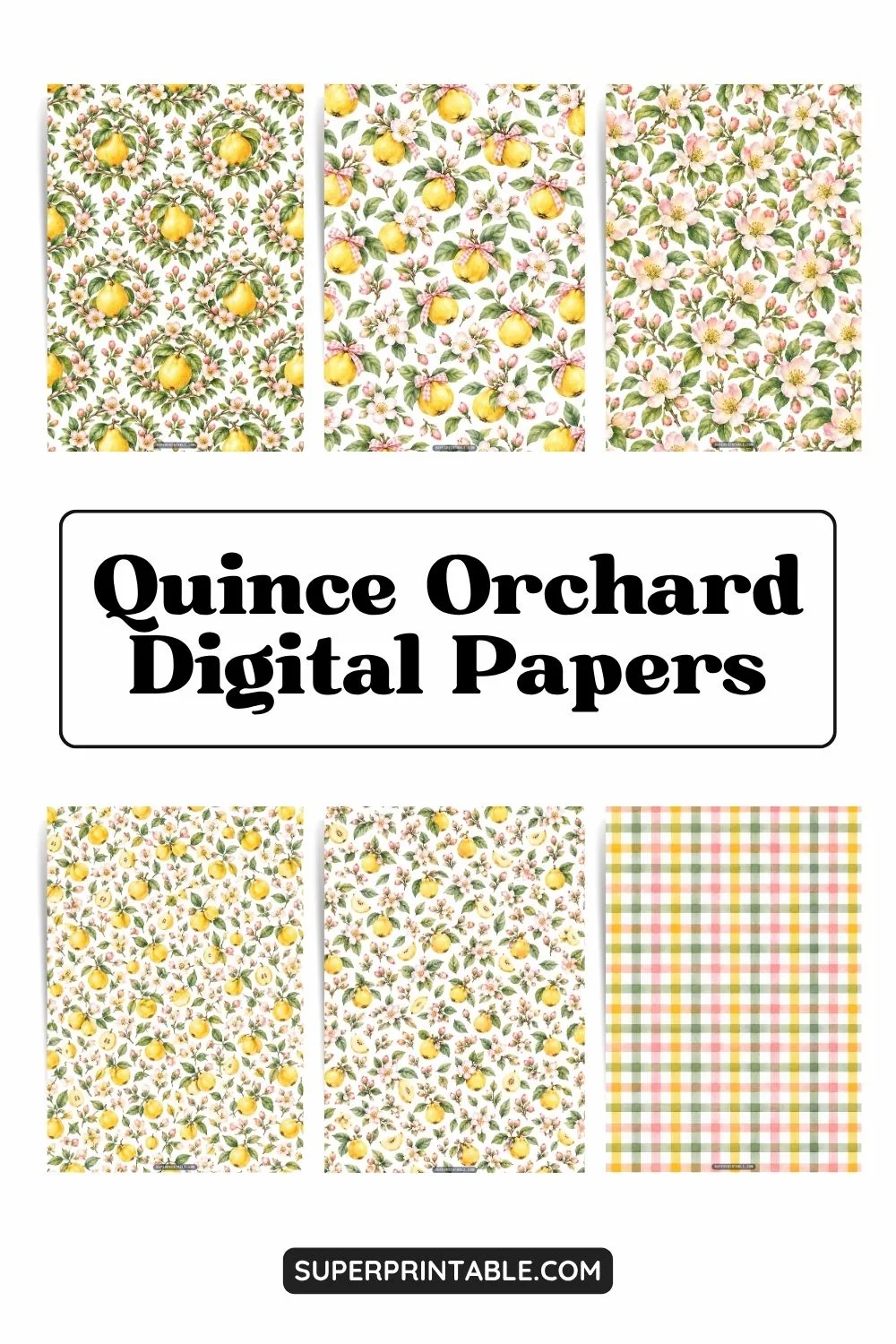 12+ Quince Orchard Digital Papers Pinterest Image