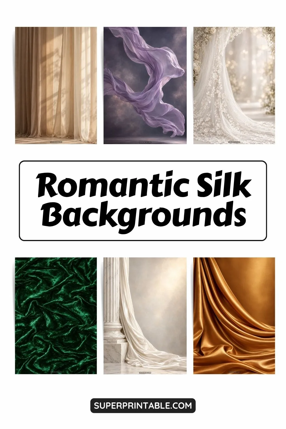 12+ Romantic Silk Backgrounds Pinterest Image