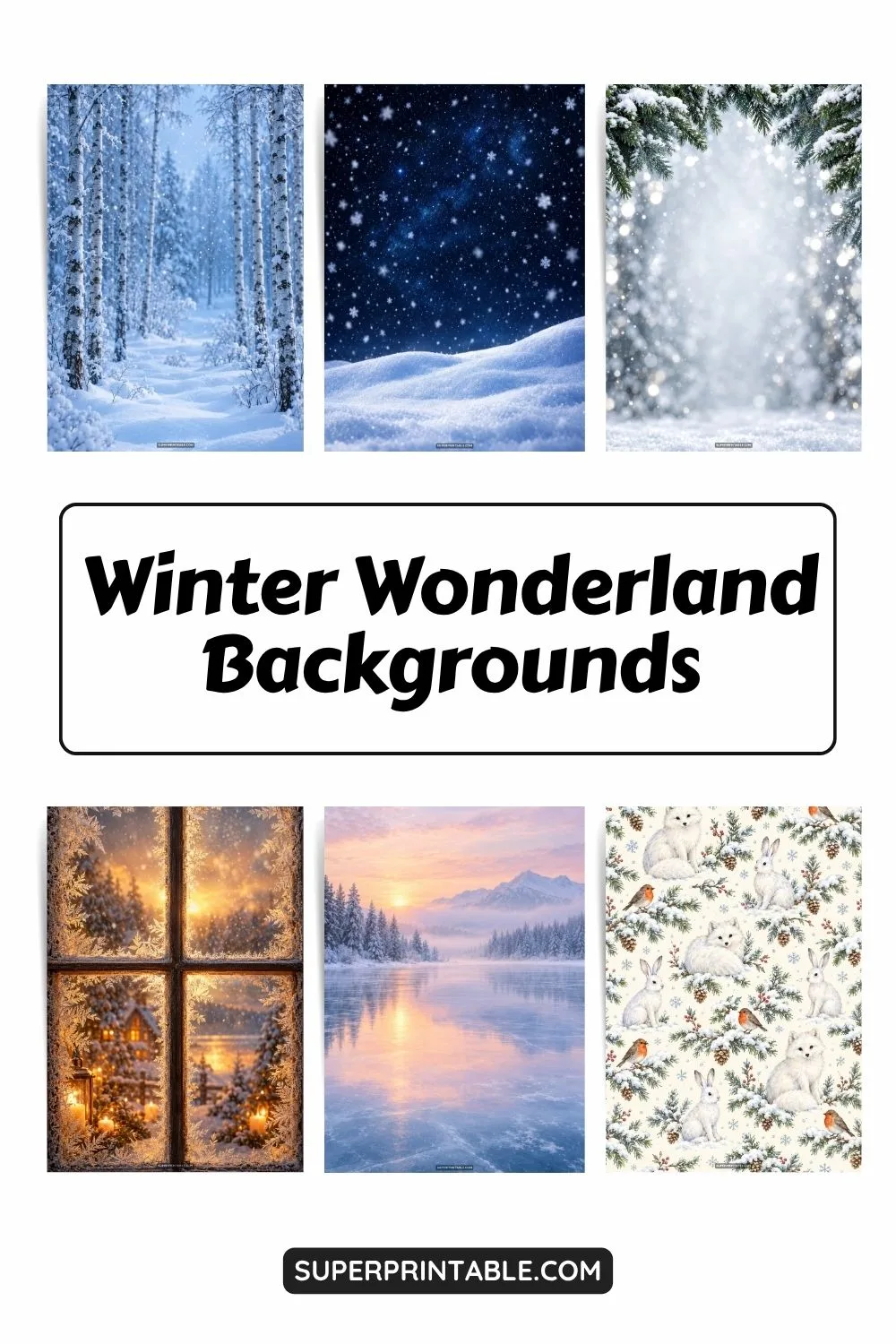 12+ Winter Wonderland Backgrounds Pinterest Image