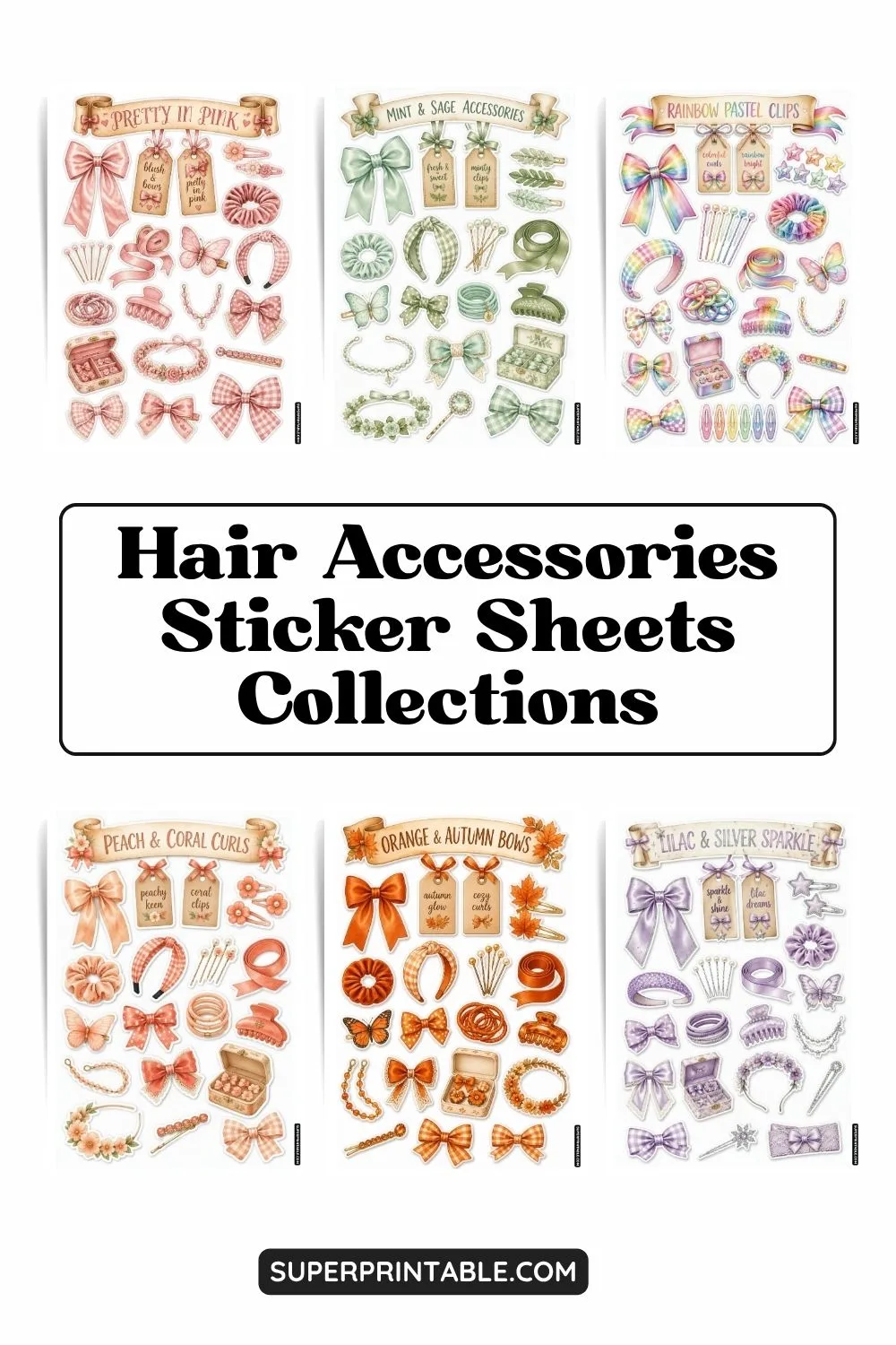 15+ Hair Accessories Sticker Sheets Collections Pinterest Image