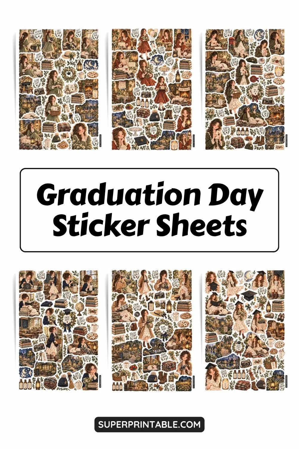 Graduation Day Sticker Sheets Collection Pinterest Image