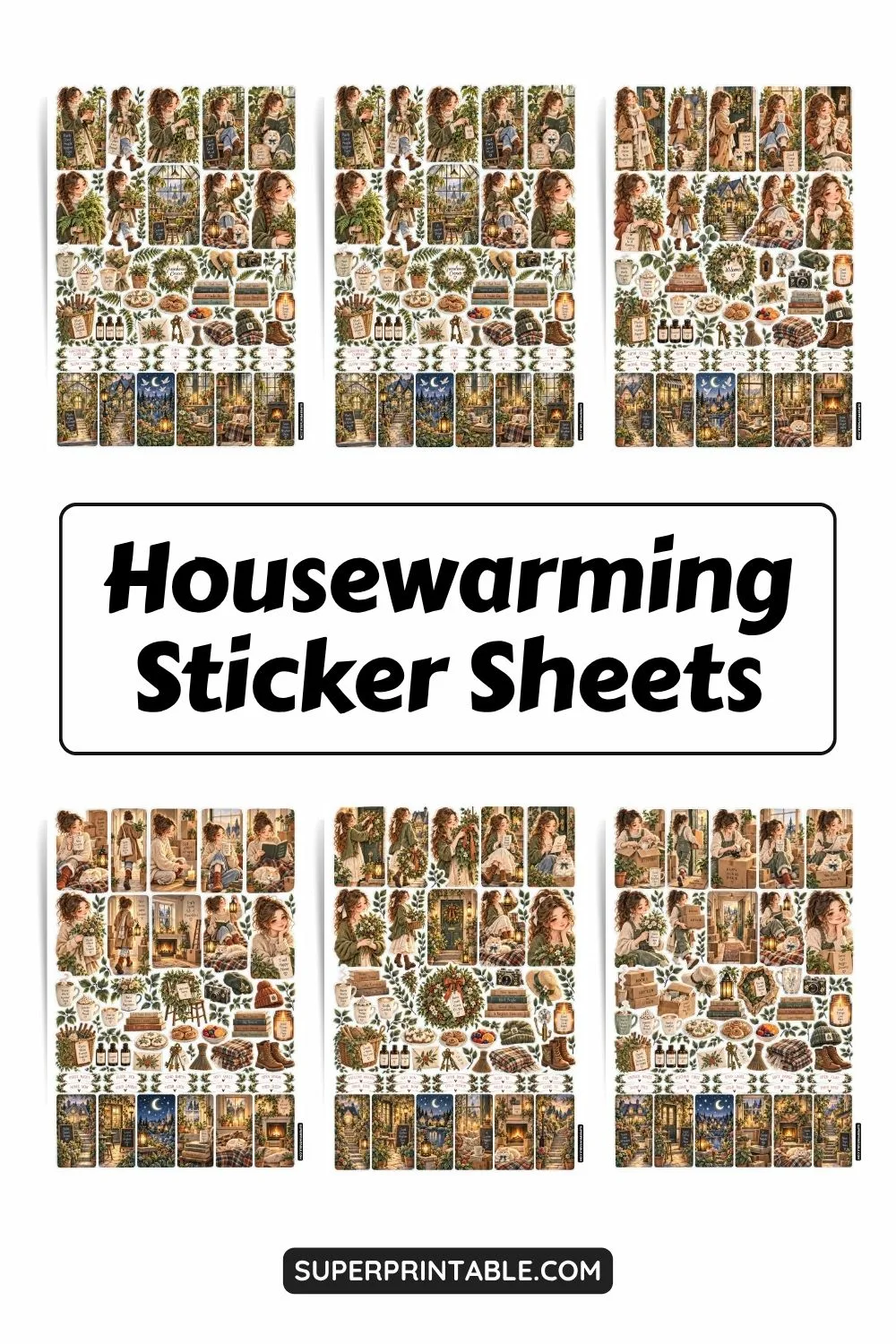 Housewarming Sticker Sheets Collection Pinterest Image