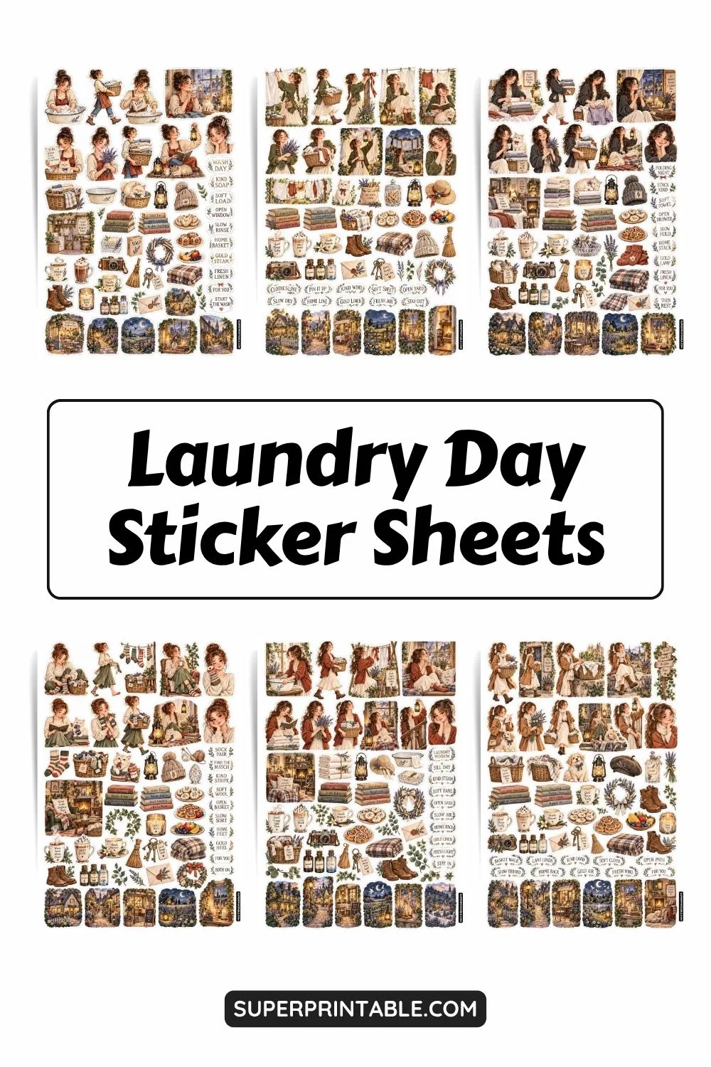 Laundry Day Sticker Sheets Collection Pinterest Image
