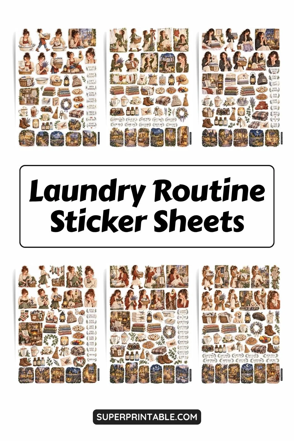 Laundry Routine Sticker Sheets Collection Pinterest Image