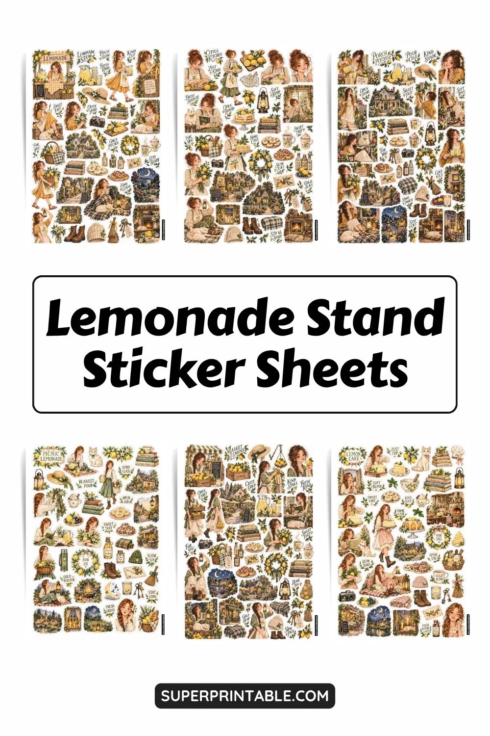 Lemonade Stand Sticker Sheets Collection Pinterest Image