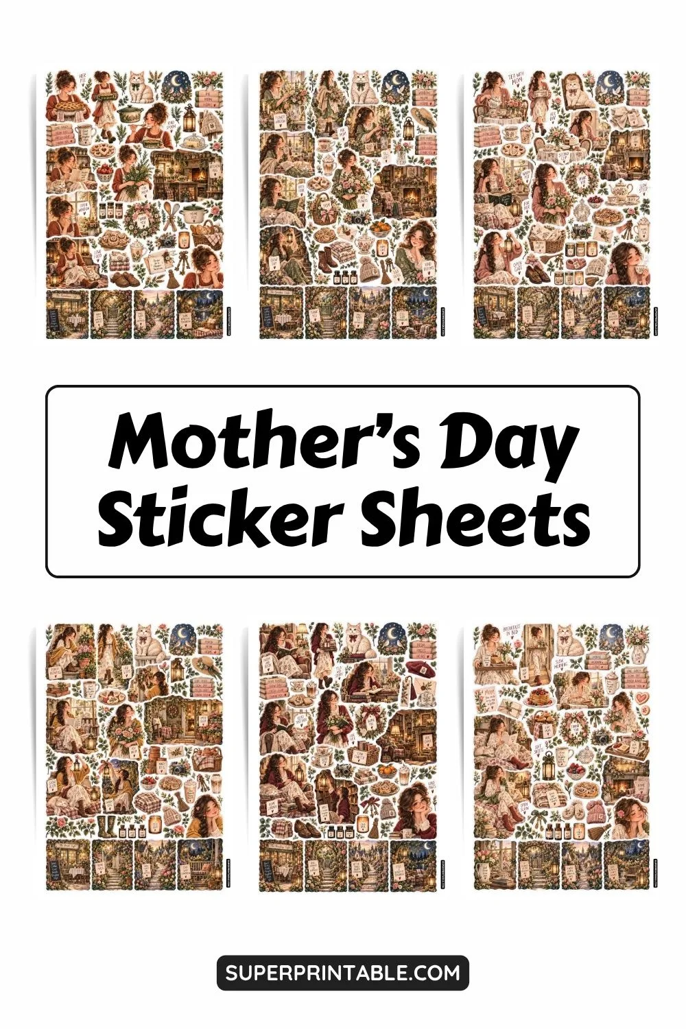 Mother’s Day Sticker Sheets Collection Pinterest Image