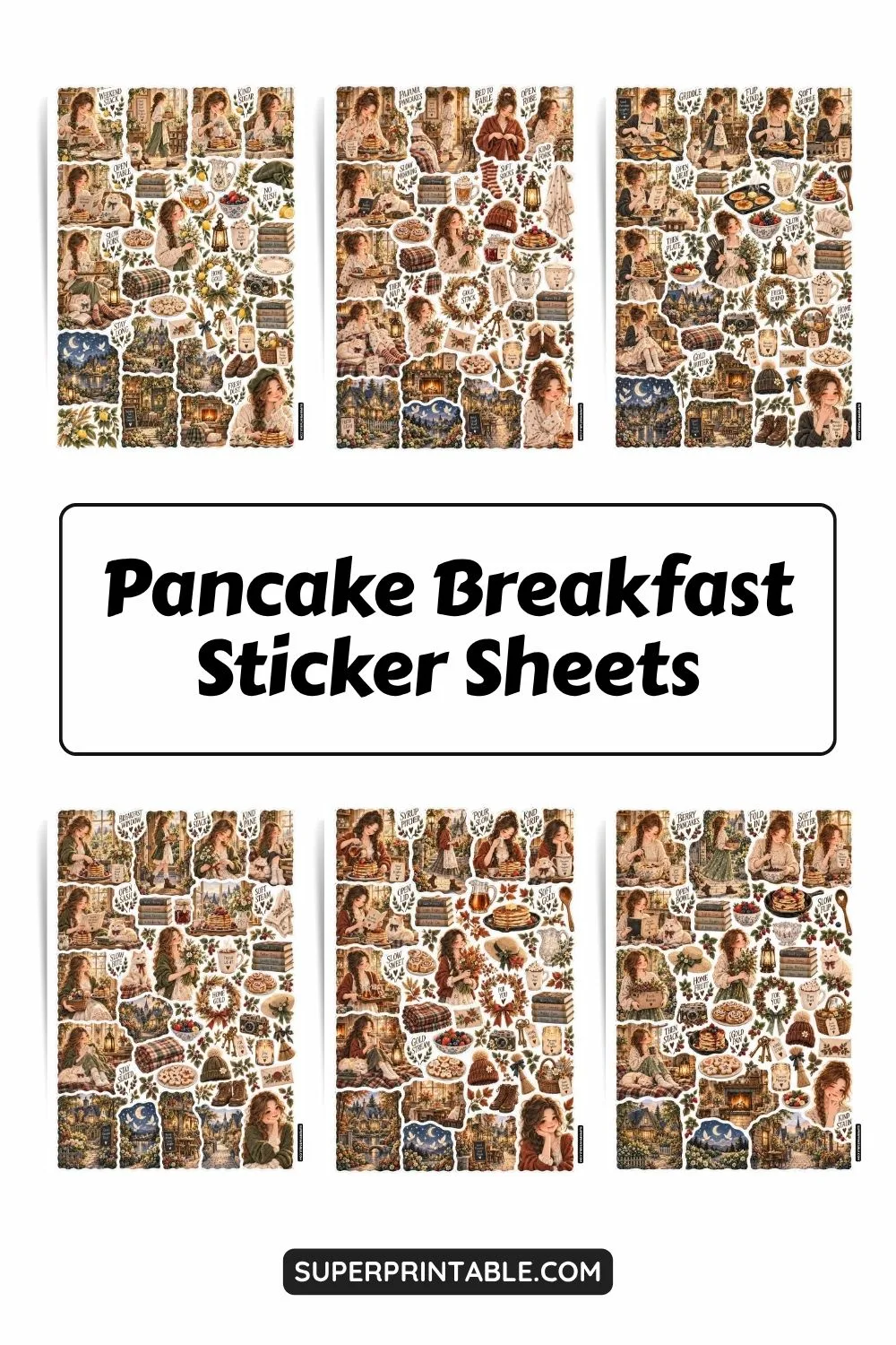 Pancake Breakfast Sticker Sheets Collection Pinterest Image