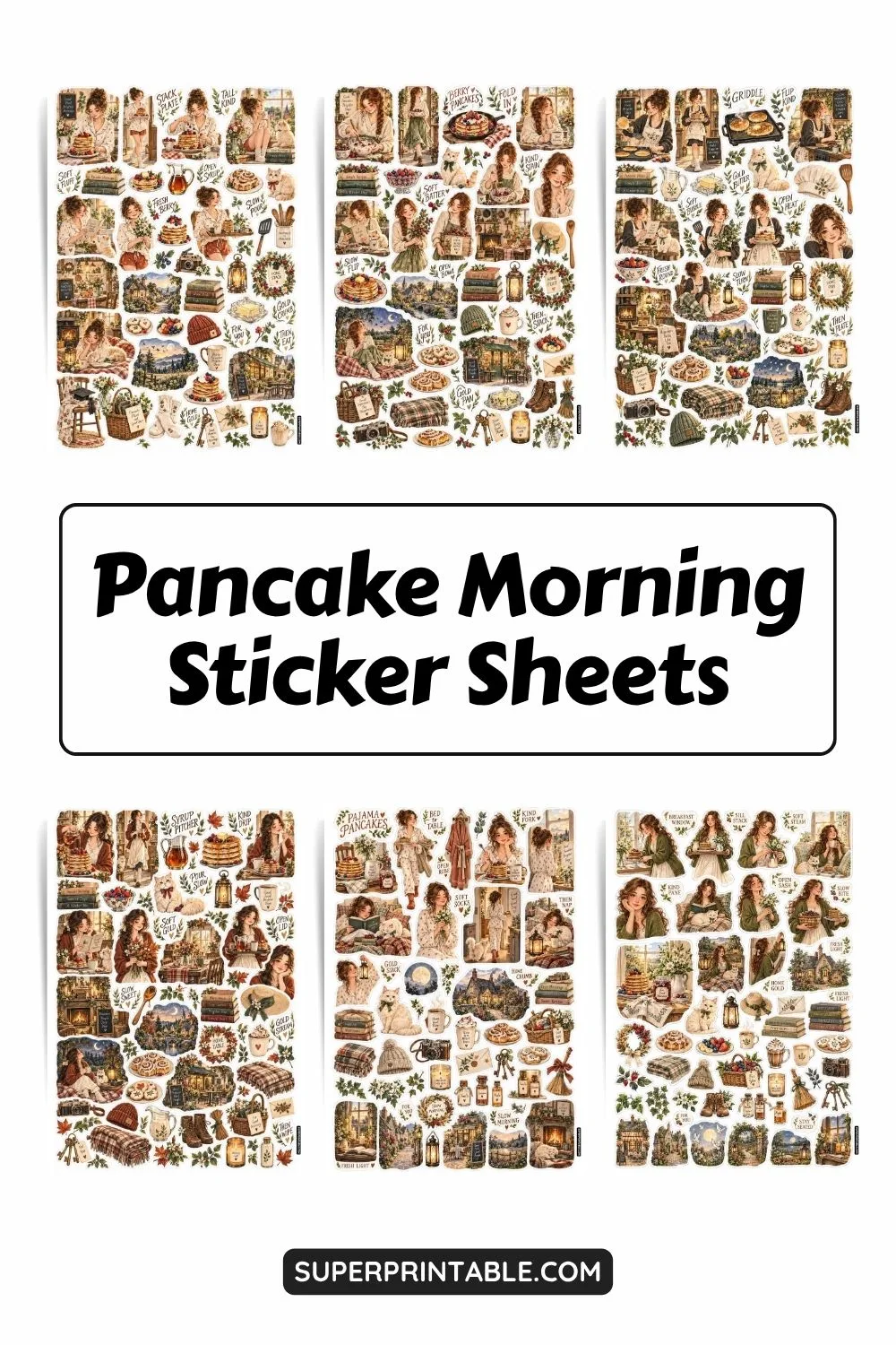 Pancake Morning Sticker Sheets Collection Pinterest Image