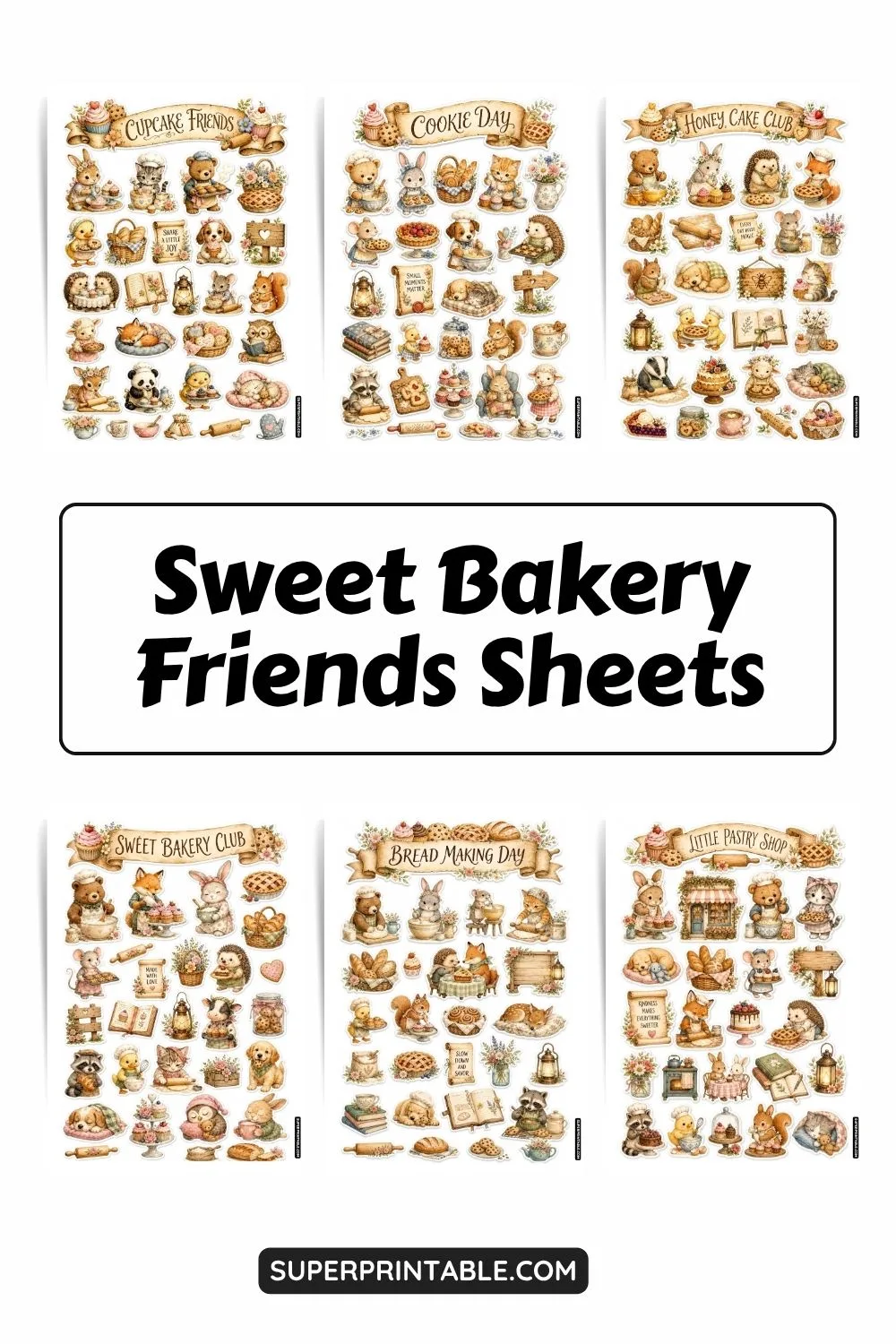 Sweet Bakery Friends Sheets Collection Pinterest Image