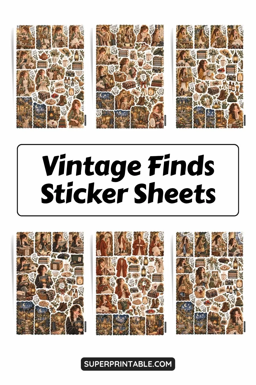 Vintage Finds Sticker Sheets Collection Pinterest Image