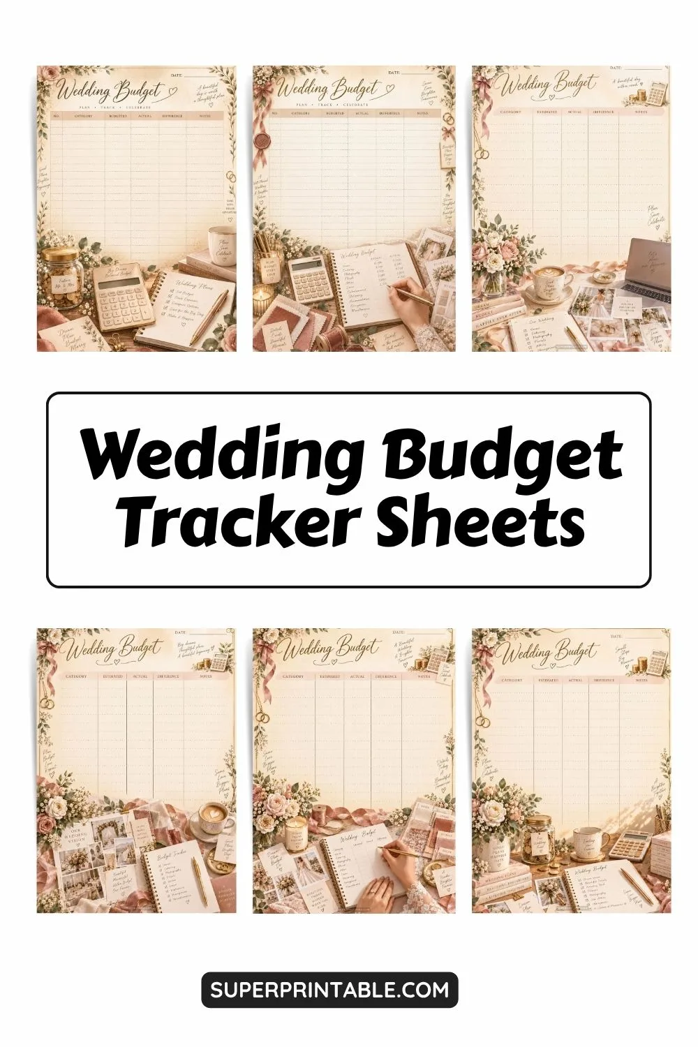 Wedding Budget Tracker Sheets Pinterest Image
