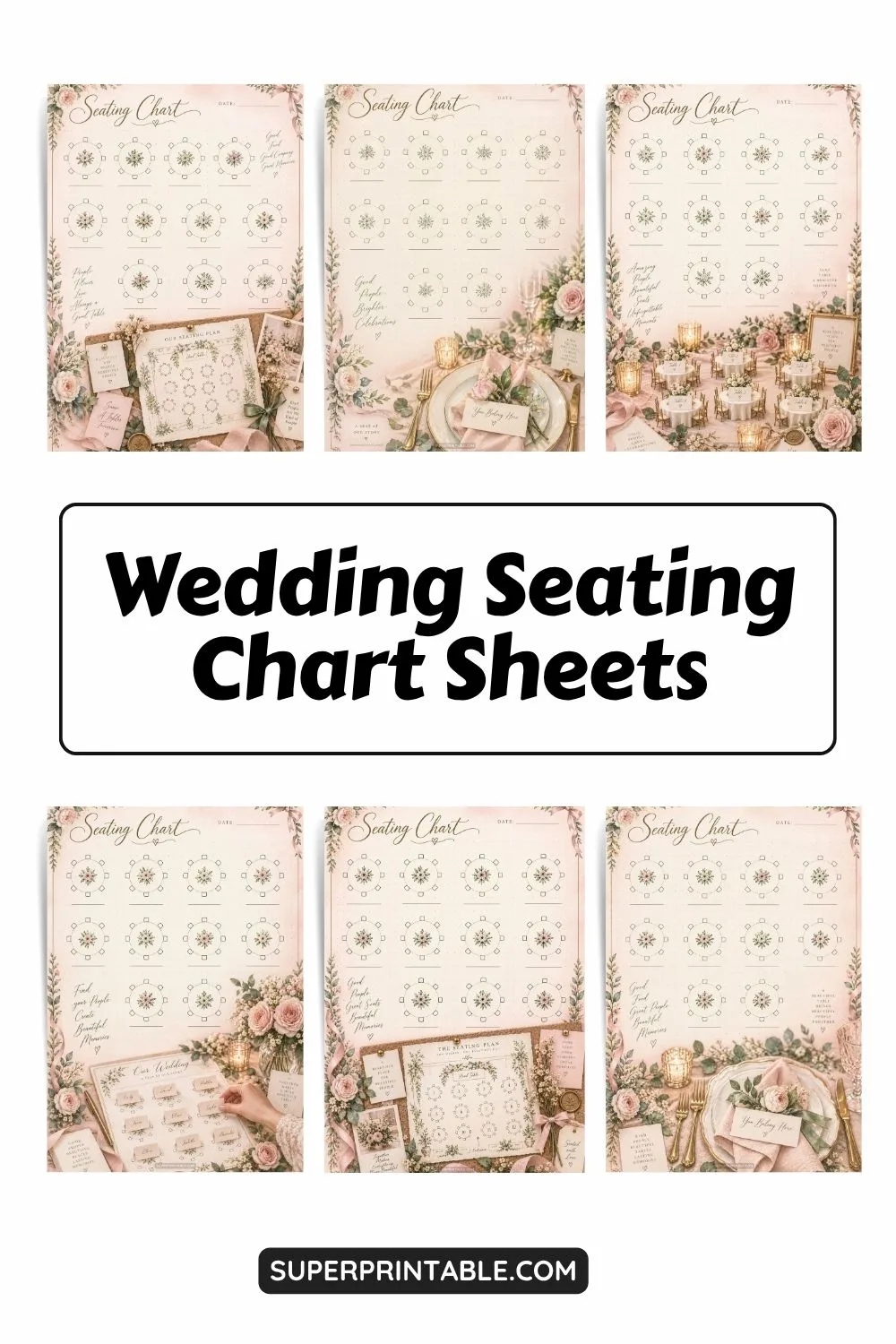 Wedding Seating Chart Sheets Pinterest Image