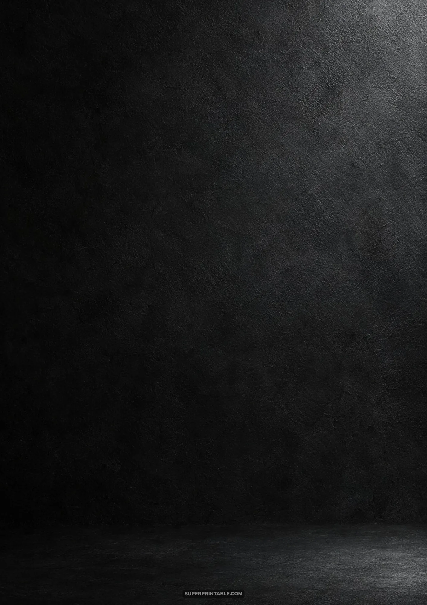 Charcoal black textured studio backdrop with subtle floor plane and delicate directional lighting