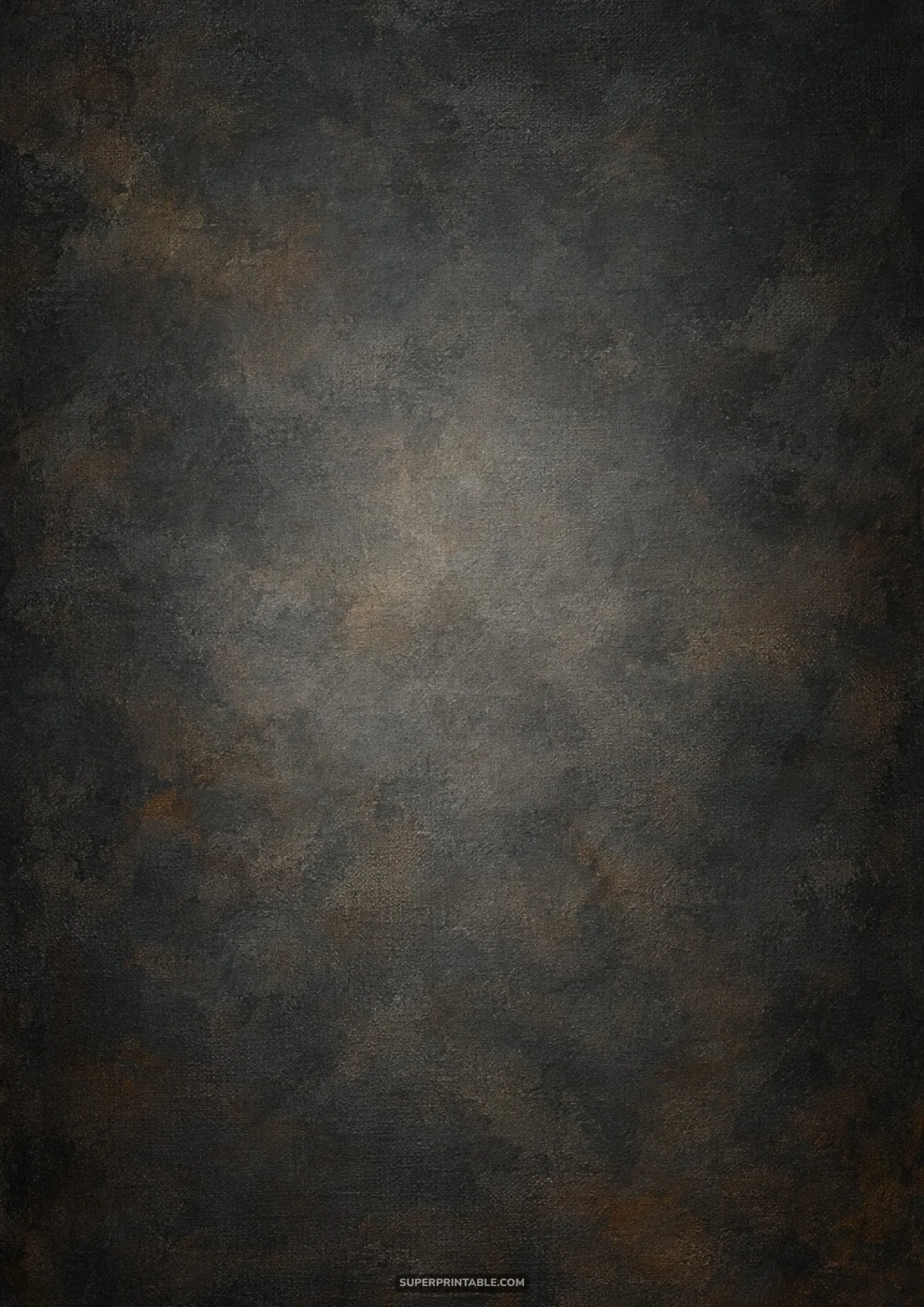 Dark charcoal grey and subtle bronze mottled canvas studio portrait background.