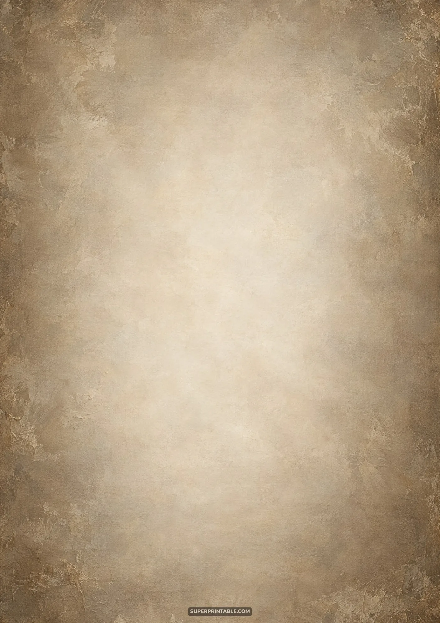 Soft parchment beige and light taupe plaster textured portrait studio background.