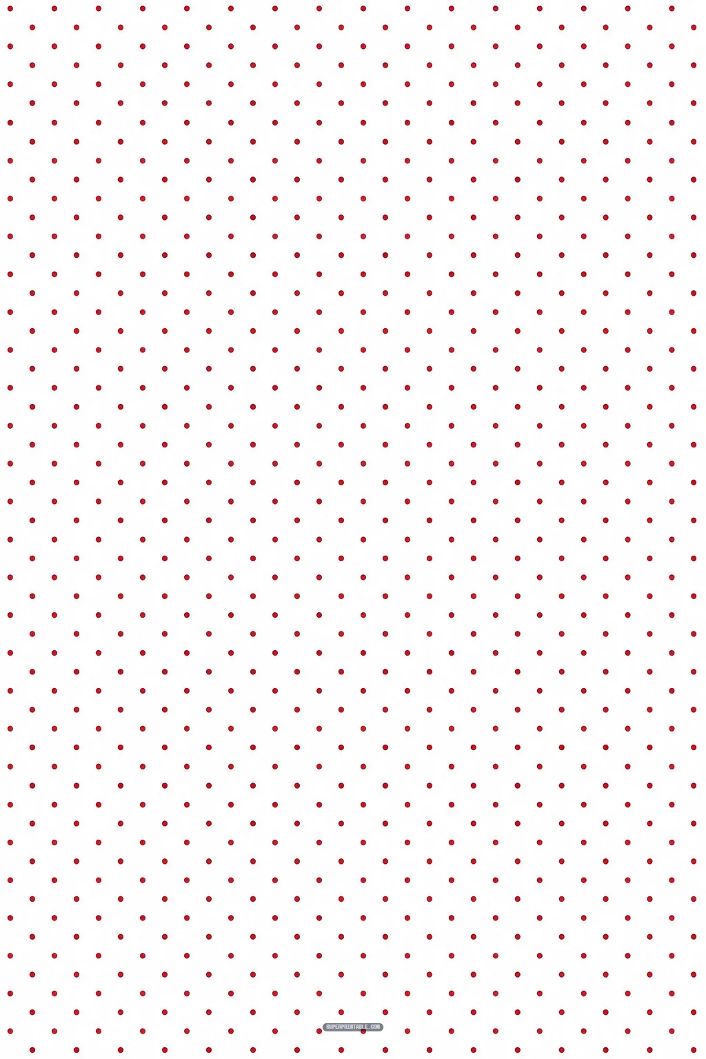 Dainty crimson micro polka dot pattern arranged evenly on crisp white paper