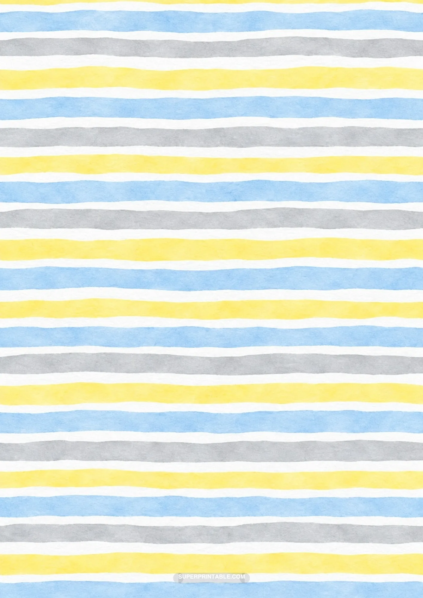 Horizontal painted brush stripes in powder blue, warm honey yellow, and charcoal gray