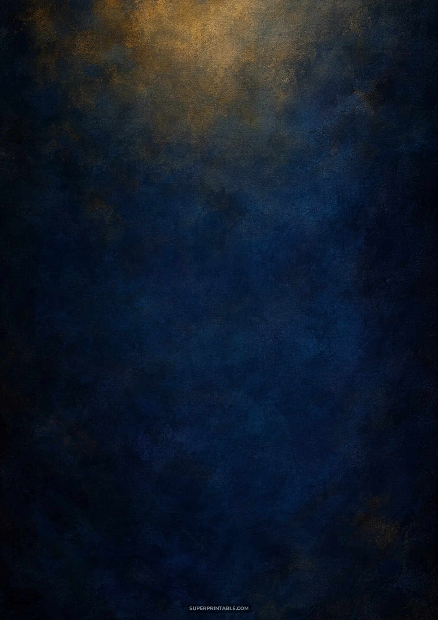 Midnight blue textured studio surface with warm golden overhead lighting effect.