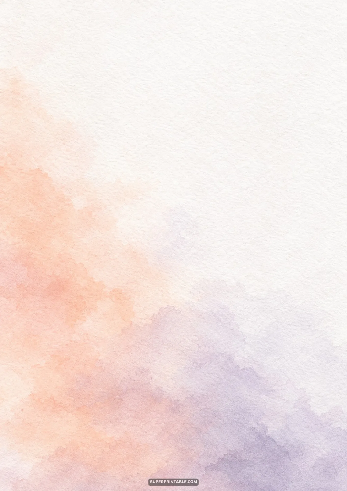 Soft peach and apricot watercolor wash blending into dusty mauve on paper grain.
