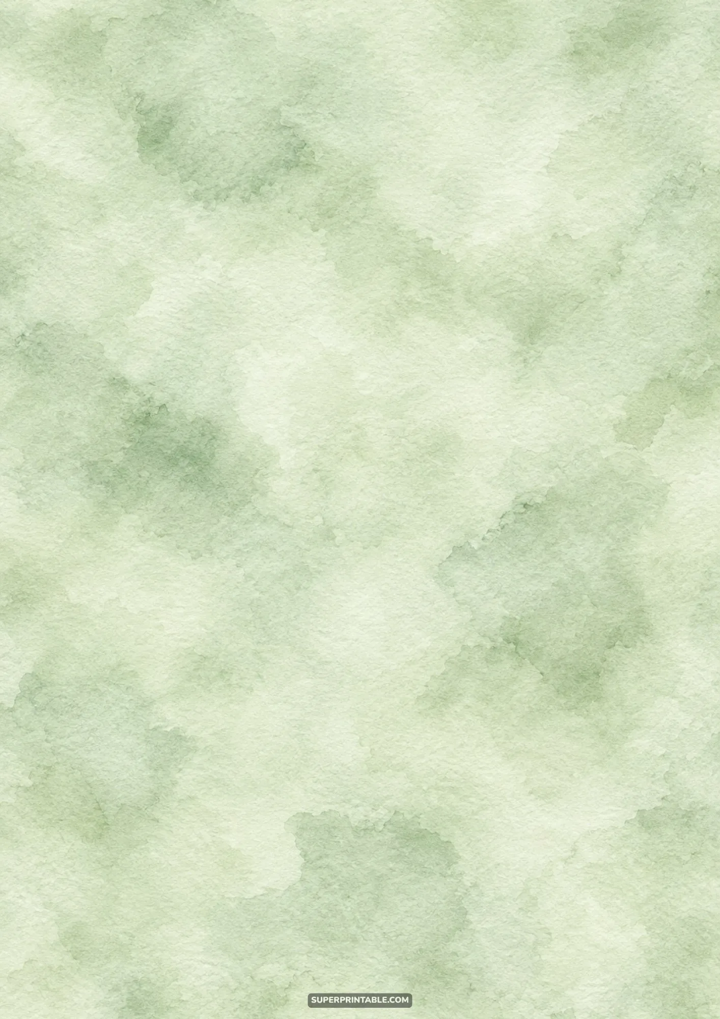 Sage green botanical watercolor papers showing a soft textured watercolor wash background