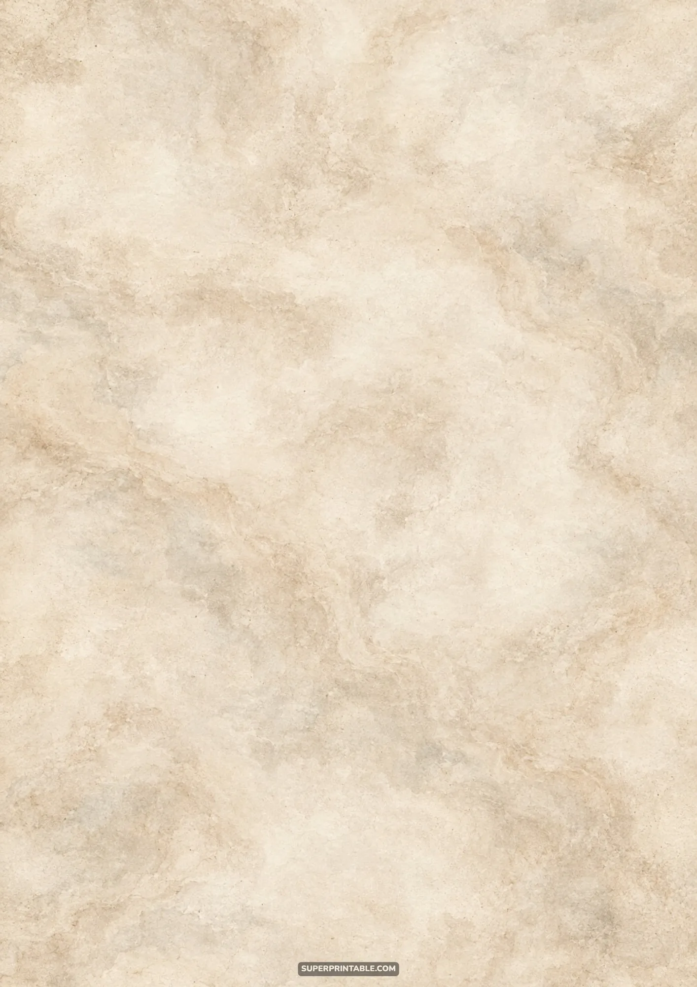 Soft mottled champagne parchment wash with delicate distressed stains and cloud-like textures