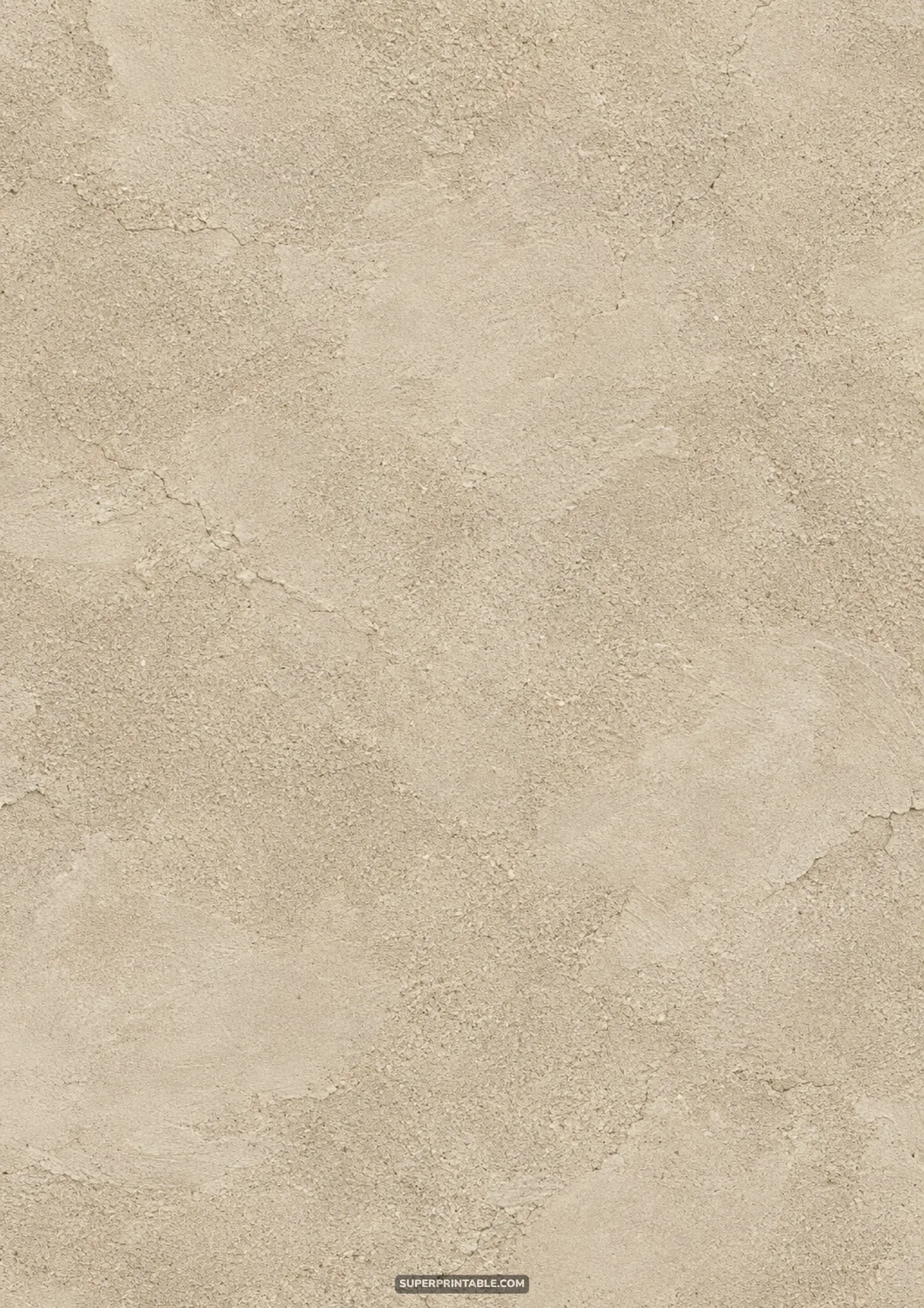 Light beige sandstone stucco background marked with fine hairline surface cracks and sandy grain