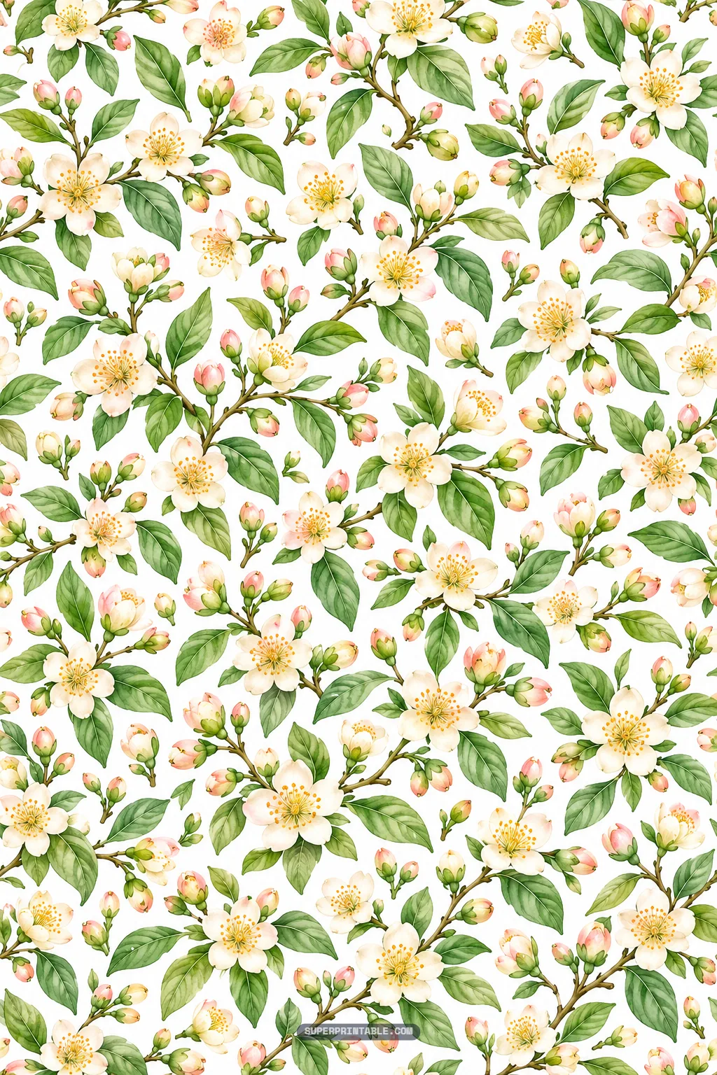 White guava flower blossoms with golden centers and leafy branch clusters