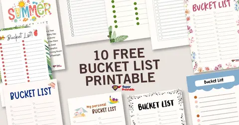 10 Free Bucket List Printable Feature Image