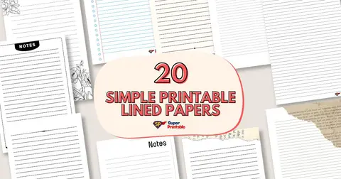20 Best Printable Lined Paper Templates