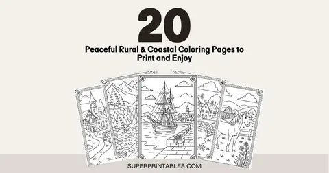20 Peaceful Rural & Coastal Coloring Pages to Print and Enjoy