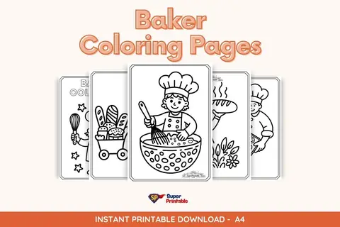 20 Baker Coloring Pages