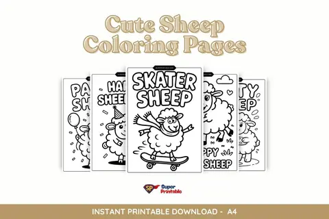 20+ Cute Sheep Coloring Pages